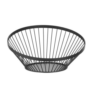 Košík na ovoce kulatý šikmý černý, HENDI, ⌀280x(H)130mm | 427088